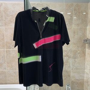 Jamie Sadock Size XXL black, pink and green, color block top never worn like new
